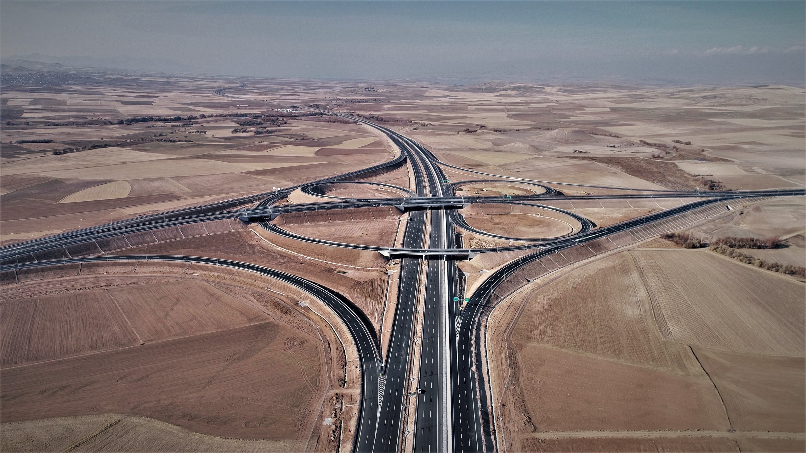 Kavşak havadan görünüm